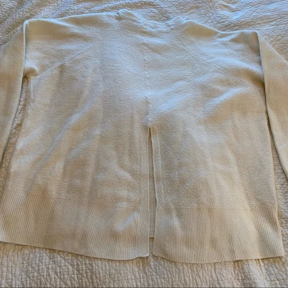 Hope White Oversized Mockneck Unisex Wool Sweater - Picture 10 of 14